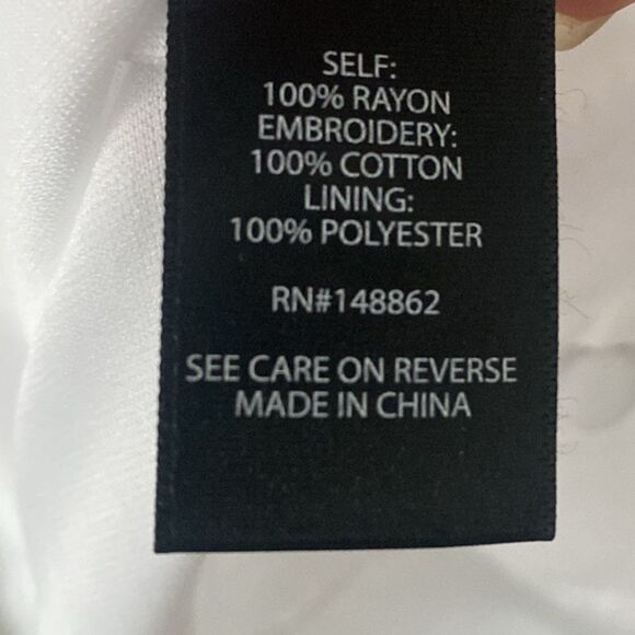 Torid White Button-Down Long Sleeve Dress Lined Slip Embroidered XXL Cottagecore - Picture 10 of 13